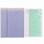H-102S Monochrome Backlight Bluetooth Keyboard Leather Case with Rear Three-fold Holder, For iPad 10.2 2020 & 2019 / Pro 10.5 inch, For iPad 9.7 2018 & 2017, For iPad Pro 11 inch 2021 & 2020 & 2018 / Air 2020 10.9