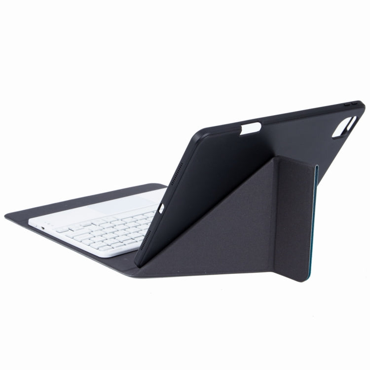 H-097C Touch Bluetooth Keyboard Leather Case with Rear Three-fold Holder, For iPad Pro 11 inch 2021 & 2020 & 2018 / Air 2020 10.9