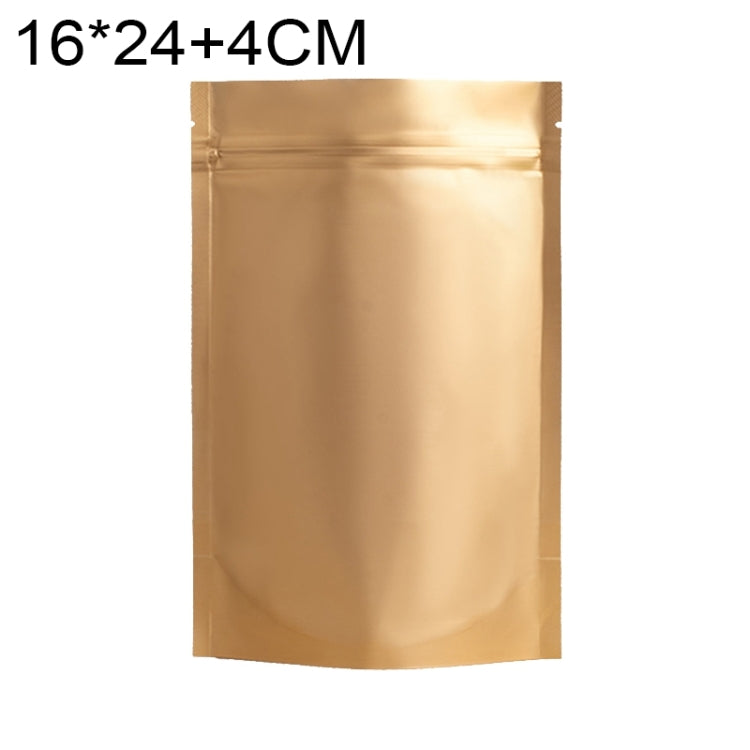 100 PCS/Set Matte Aluminum Foil Snack Stand-up Pouch, 14x20+4cm, 15x22+4cm, 16x24+4cm, 18x26+4cm