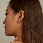S925 Sterling Silver Bamboo Ear Buckle Women Earrings, Bamboo