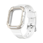 Two-color Armor Integrated Watchband For Apple Watch Series, 7 41mm / 6&SE&5&4 40mm, 7 45mm / 6&SE&5&4 44mm
