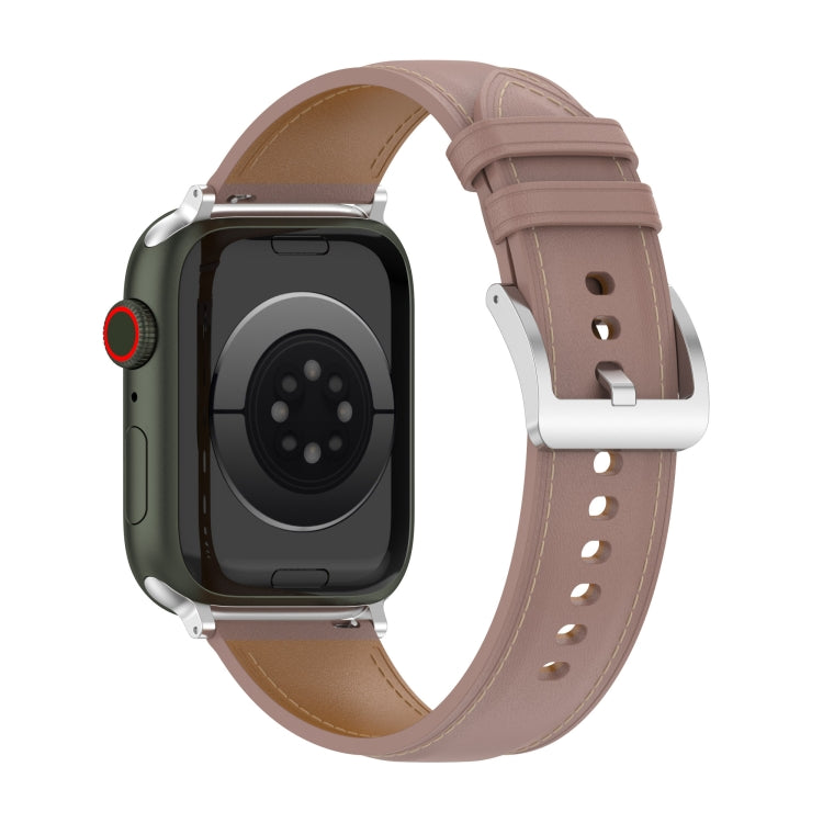 Genuine Leather Watchband, Size: Free Size For Apple Watch Series 7 45mm / 6&SE&5&4 44mm / 3&2&1 42mm, Size: Free Size For Apple Watch Ultra 49mm / Series 8&7 45mm / SE 2&6&SE&5&4 44mm / 3&2&1 42mm