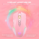 ONIKUMA CW905 2.4G RGB Lighting Wireless Mouse, CW905 Wireless Mouse(Pink), CW905 Wireless Mouse (Grey White), CW905 Wireless Mouse(Black)