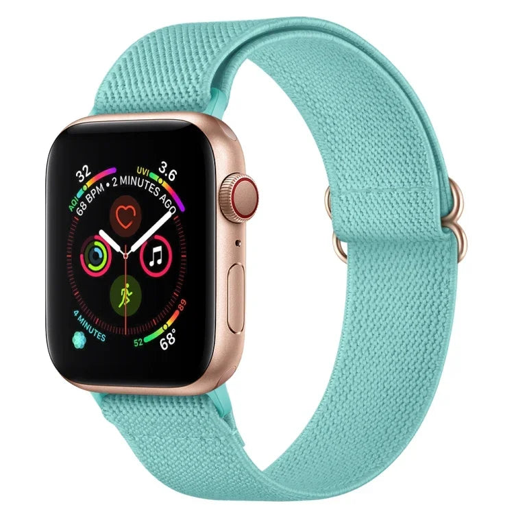 Polyester Nylon Watchband For Apple Watch Series, 7 41mm / 6&SE&5&4 40mm / 3&2&1 38mm, 7 45mm / 6&SE&5&4 44mm / 3&2&1 42mm
