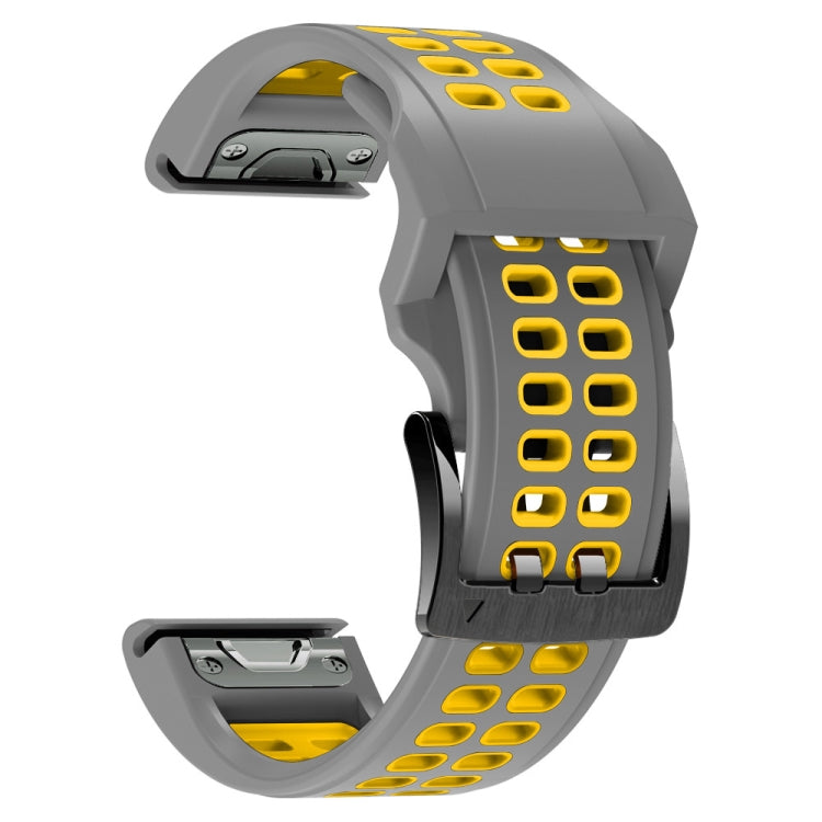 Quick Release Double Row Silicone Watchband, For Garmin Fenix 6, For Garmin Fenix 6X