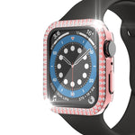 Double-Row Diamond PC+Tempered Glass Watch Case For Apple Watch Series, 3&2&1 38mm, 3&2&1 42mm