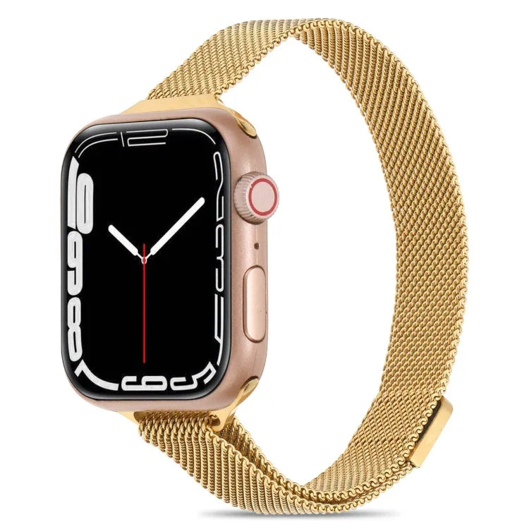 Milanese Small Waist Watchband For Apple Watch Series, 7 41mm / 6&SE&5&4 40mm / 3&2&1 38mm, 7 45mm / 6&SE&5&4 44mm / 3&2&1 42mm