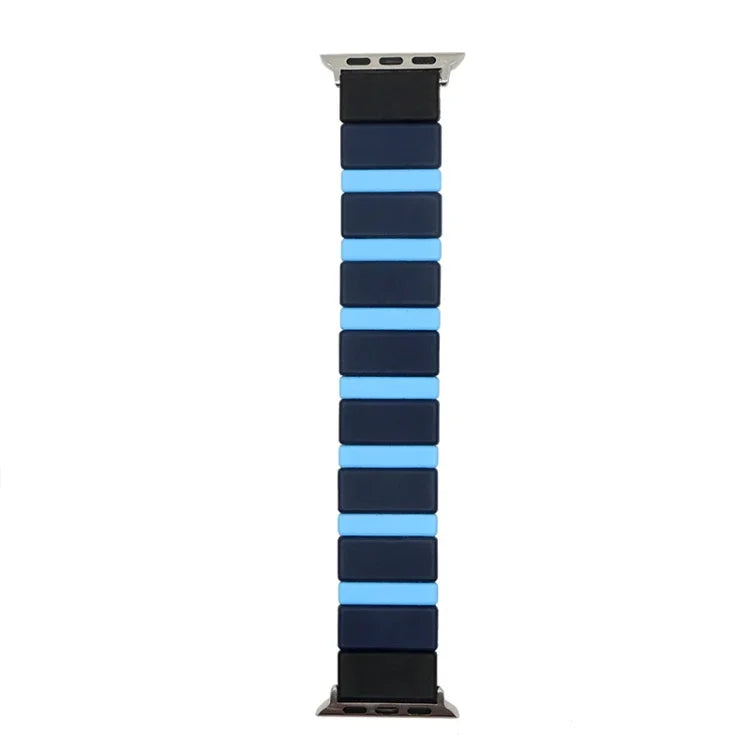 Silicone Splicing Watchband For Apple Watch Series, 7 41mm / 6&SE&5&4 40mm / 3&2&1 38mm, 7 45mm / 6&SE&5&4 44mm / 3&2&1 42mm