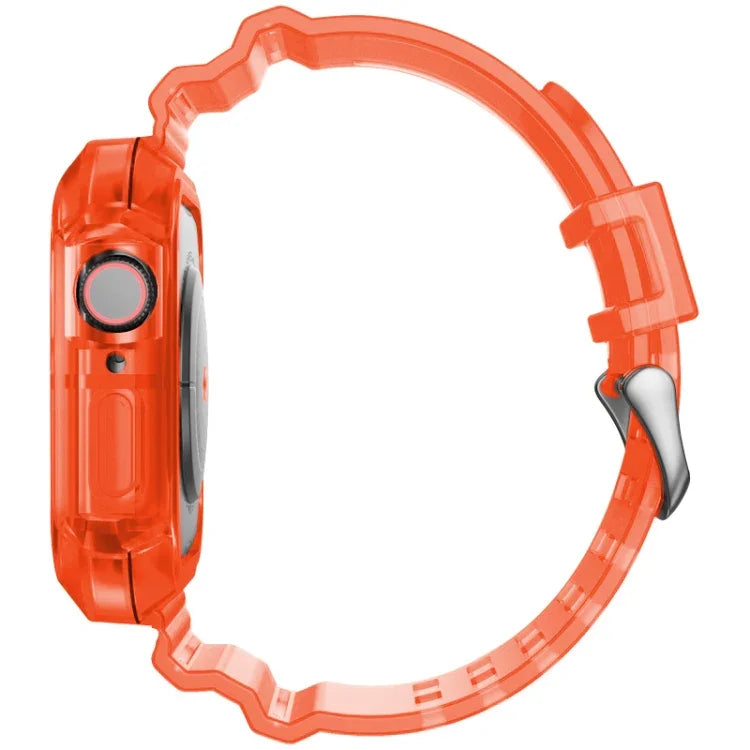 Transparent Watch Band For Apple Watch Series 8&7 45mm / SE 2&6&SE&5&4 44mm / 3&2&1 42mm(Transparent Brown), 7 41mm / 6&SE&5&4 40mm / 3&2&1 38mm, 7 45mm / 6&SE&5&4 44mm / 3&2&1 42mm