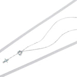 S925 Sterling Silver Heart Cross Women Nacklace Jewelry, Heart Cross