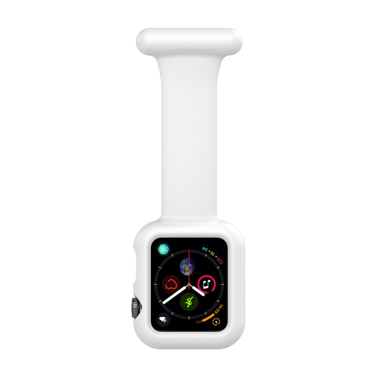 Silicone Nurse Brooch Watch Band Case For Apple Watch Series, 7 41mm / 6&SE&5&4 40mm / 3&2&1 38mm, 7 45mm / 6&SE&5&4 44mm / 3&2&1 42mm