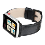 Glitter Genuine Leather Watch Band For Apple Watch Series, 7 41mm / 6&SE&5&4 40mm / 3&2&1 38mm, 7 45mm / 6&SE&5&4 44mm / 3&2&1 42mm