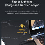 awei CL-125L Type-C / USB-C to 8 Pin Fast Charging Data Cable, Length: 1m