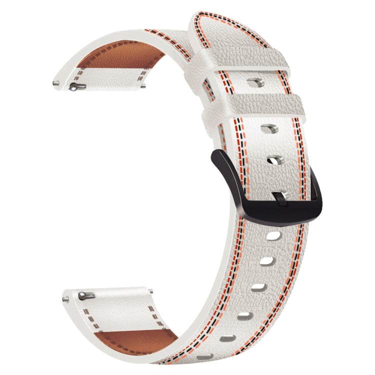 Tricolor Stitching Genuine Leather Watch Band, For Huawei Watch GT 3