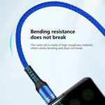 6A Woven Style USB Charging Cable, Cable Length: 1m, USB-C / Type-C, 8 Pin