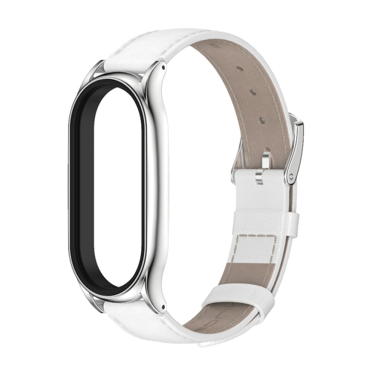 MIJOBS Plus Genuine Leather Watch Band, For Xiaomi Mi Band 7 / 7 NFC