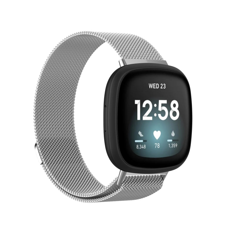 Milanese Magnetic Metal Weave Watchband, Large Size, For Fitbit  Versa 4 / 3（Large Size）, For Fitbit  Versa 4 / 3 （Large Size）, For Fitbit  Versa 4 / 3 (Large Size), For Fitbit  Versa 4 / 3 ,（Large Size）