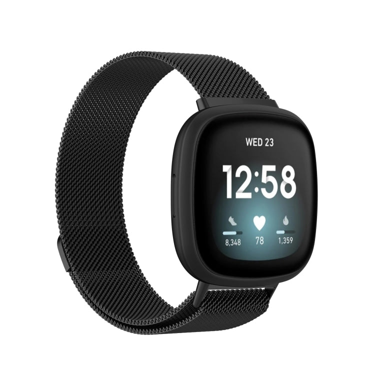 Milanese Magnetic Metal Weave Watchband, Large Size, For Fitbit  Versa 4 / 3（Large Size）, For Fitbit  Versa 4 / 3 （Large Size）, For Fitbit  Versa 4 / 3 (Large Size), For Fitbit  Versa 4 / 3 ,（Large Size）
