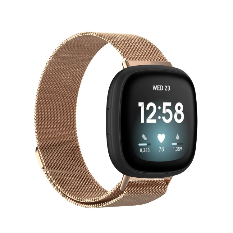 Milanese Magnetic Metal Weave Watchband, Large Size, For Fitbit  Versa 4 / 3（Large Size）, For Fitbit  Versa 4 / 3 （Large Size）, For Fitbit  Versa 4 / 3 (Large Size), For Fitbit  Versa 4 / 3 ,（Large Size）