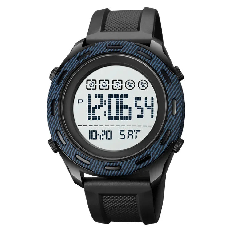 SKMEI 1872 Stainless Steel Buckle PU Strap Waterproof Electronic Watch, White, Black