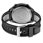 SKMEI 1872 Stainless Steel Buckle PU Strap Waterproof Electronic Watch, White, Black
