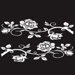 2 PCS/Set D-545 Rose Pattern Car Modified Decorative Sticker, D-545