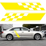 2 PCS/Set D-962 Checkered Flag Pattern Car Modified Decorative Sticker, D-962