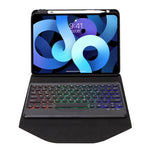 Z11BS Pen Slot Backlight Bluetooth Keyboard Leather Tablet Case, For iPad Pro 11 2021/2020/2018, For iPad Air 11 2025 / 2024 / Air 5 / Air 4, For iPad 10.2 2021/2020/2019