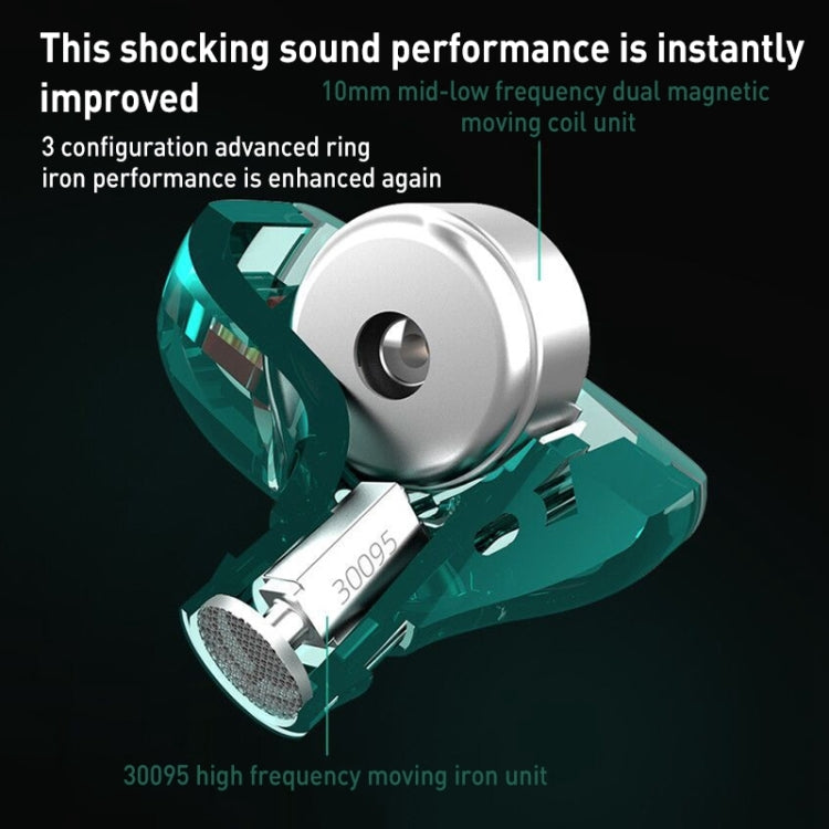 KZ-ZST X Ring Iron Hybrid Driver In-Ear Noise Cancelling Earphone, With Microphone, Without Microphone