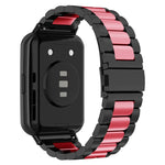 For Huawei Watch Fit 2 Three-bead Metal Stainless Steel Watch Band