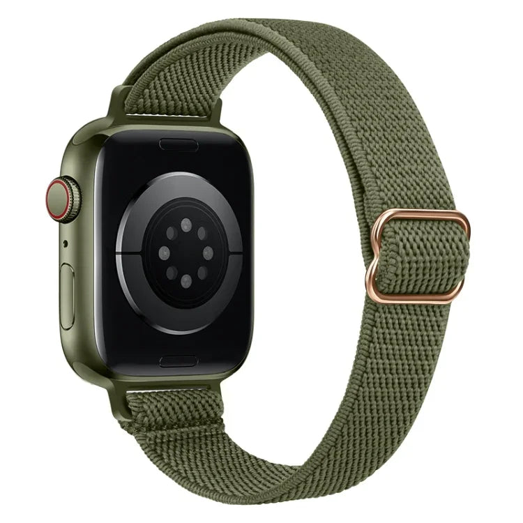Small Waist Nylon Watch Band For Apple Watch Series, 7 45mm / 6&SE&5&4 44mm / 3&2&1 42mm, 7 41mm / 6&SE&5&4 40mm / 3&2&1 38mm