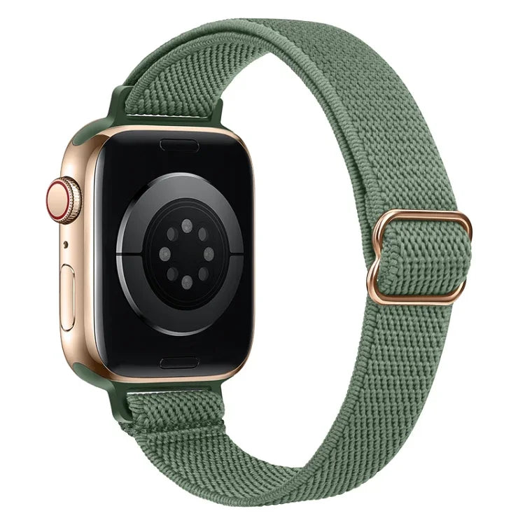 Small Waist Nylon Watch Band For Apple Watch Series, 7 45mm / 6&SE&5&4 44mm / 3&2&1 42mm, 7 41mm / 6&SE&5&4 40mm / 3&2&1 38mm