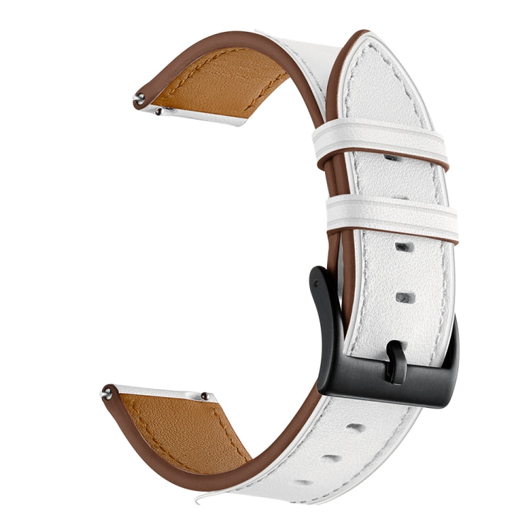 First Layer Leather Sewing Thread Watch Band 20mm / 22mm, For Huawei Watch GT3 Pro 43mm / 46mm