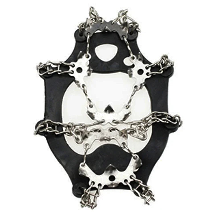 1 Pair 19 Teeth Anti-Slip Ice Gripper Hiking Climbing Chain Shoes Covers, 19 Teeth Size:L(Black), 19 Teeth Size:L(Orange), 19 Teeth Size:XL(Black), 19 Teeth Size:XL(Orange)