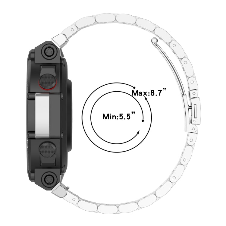 For Huami Amazfit T-Rex 2 Three Strains Steel Watch Band