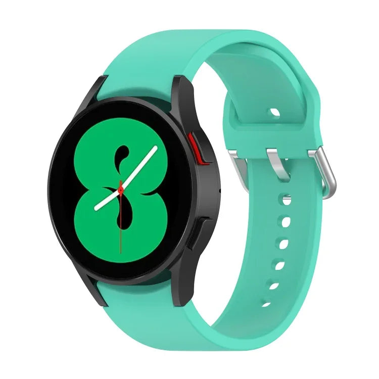 Official Silicone Silver Round Buckle Watch Band, For Samsung Galaxy Watch 5 44mm