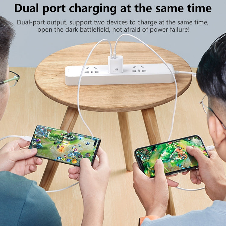 REMAX RP-U82 30W USB+USB-C/Type-C Dual Interface Fast Charger, CN Plug, UK Plug, US Plug