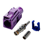 For RG174 Cable Fakra Radio Crimp Female Jack / Plug Connector with Phantom RF Coaxial