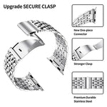 Seven-bead Ultra-thin Stainless Steel Watch Band For Apple Watch Series, 7 45mm / 6&SE&5&4 44mm / 3&2&1 42mm, 7 41mm / 6&SE&5&4 40mm / 3&2&1 38mm