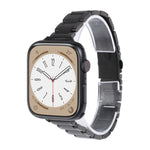 Three Beads Metal Watch Band For Apple Watch Series, 7 45mm / 6&SE&5&4 44mm / 3&2&1 42mm, 7 41mm / 6&SE&5&4 40mm / 3&2&1 38mm