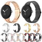 Three Strains Stainless Steel Metal Watch Band, For Google Pixel Watch 4 / 3 / 2 / 1 41mm