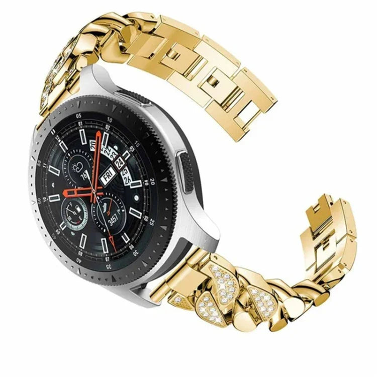Row Diamonds Denim Chain Watch Band, For Samsung Galaxy Watch5 40mm/44mm / Watch5 Pro