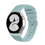 20mm Pockmarked Silver Buckle Silicone Watch Band, For Samsung Galaxy Watch5 40mm/44mm / Watch5 Pro