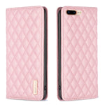 Diamond Lattice Magnetic Leather Flip Phone Case, For iPhone 8 Plus / 7 Plus