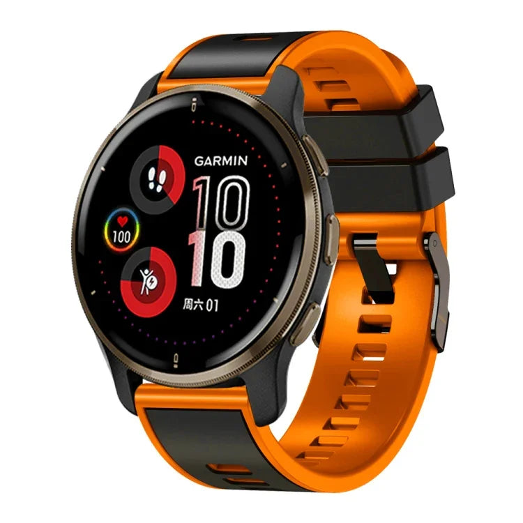Plain Weave Two-color Silicone Watch Band, For Samsung Galaxy Watch 5 Pro 45mm