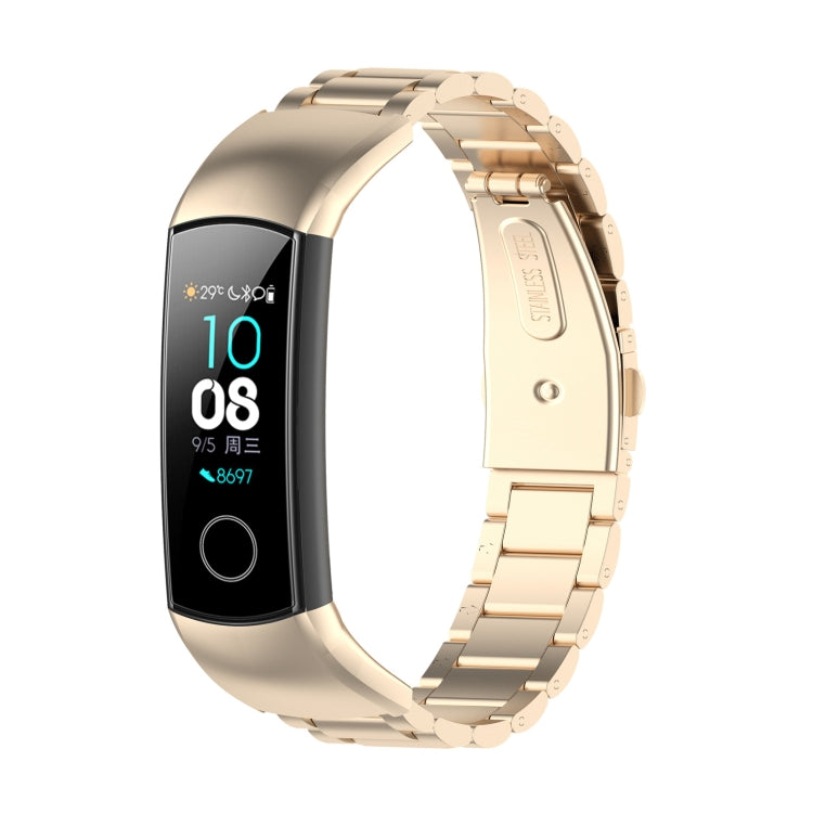 For Huawei Honor Band 4 (CRS-B19) / Honor Band 5 (CRS-B19S) Three Beads Steel Wrist Strap Watchband, For Honor Band 4
