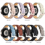 Unusual Fluted Leather Watch Band, 20mm, 22mm