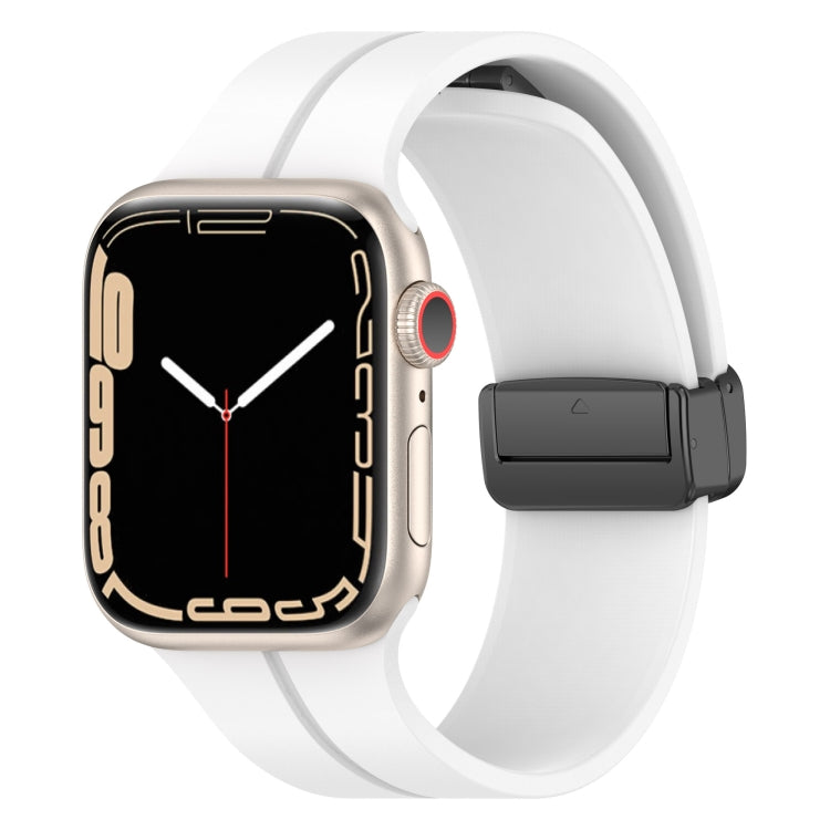 Solid Color Silicone Watch Band, For Apple Watch Series 8&7 41mm / SE 2&6&SE&5&4 40mm / 3&2&1 38mm, For Apple Watch Ultra 49mm / Series 8&7 45mm / SE 2&6&SE&5&4 44mm