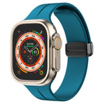 Solid Color Silicone Watch Band, For Apple Watch Series 8&7 41mm / SE 2&6&SE&5&4 40mm / 3&2&1 38mm, For Apple Watch Ultra 49mm / Series 8&7 45mm / SE 2&6&SE&5&4 44mm