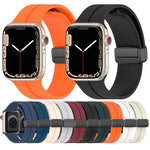 Solid Color Silicone Watch Band, For Apple Watch Ultra 49mm / Series 8&7 45mm / SE 2&6&SE&5&4 44mm, For Apple Watch Series 8&7 41mm / SE 2&6&SE&5&4 40mm / 3&2&1 38mm